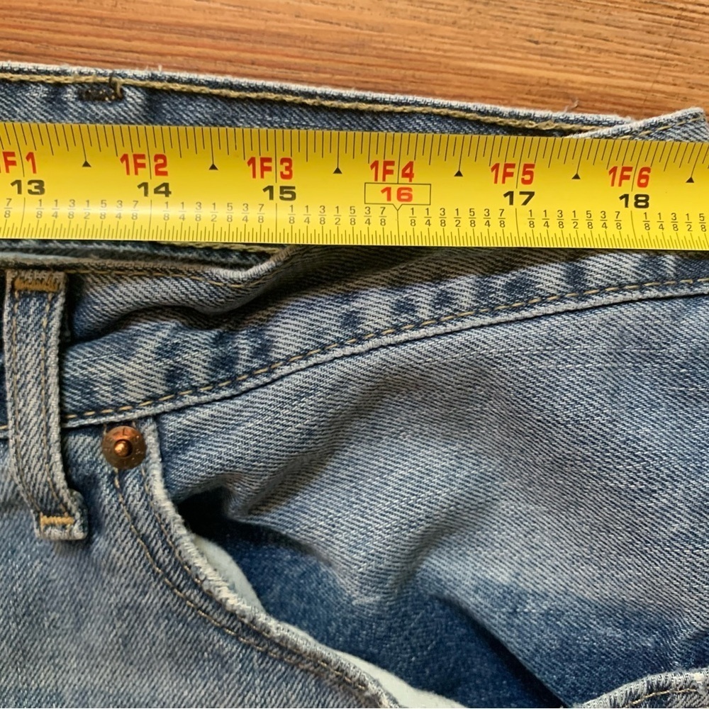 Levis 505 Straight Leg Jeans Wore In Size 38x30 faded - Picture 7 of 12